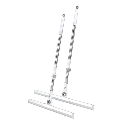 50cm Rotating Scraper Glass Wipers Soft Bristle Household Stainless Steel Long Handle Floor Sweeping Magic Broom for Bathrooms