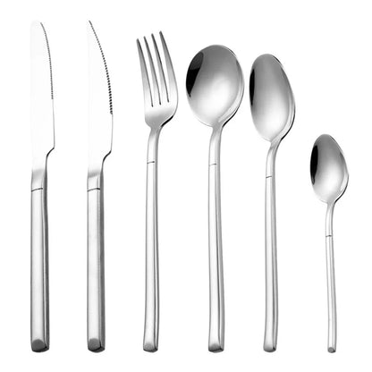 Stainless Steel Cutlery Spoon Fork Knife Eco Friendly Silverware Reusable Silverware Set