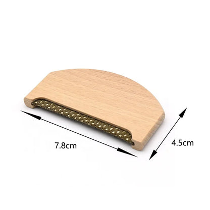 Custom Logo Wooden Cashmere Comb Portable Wool Pilling Sweater Comb Lint Roller Hair Remover Brush With Eco Friendly