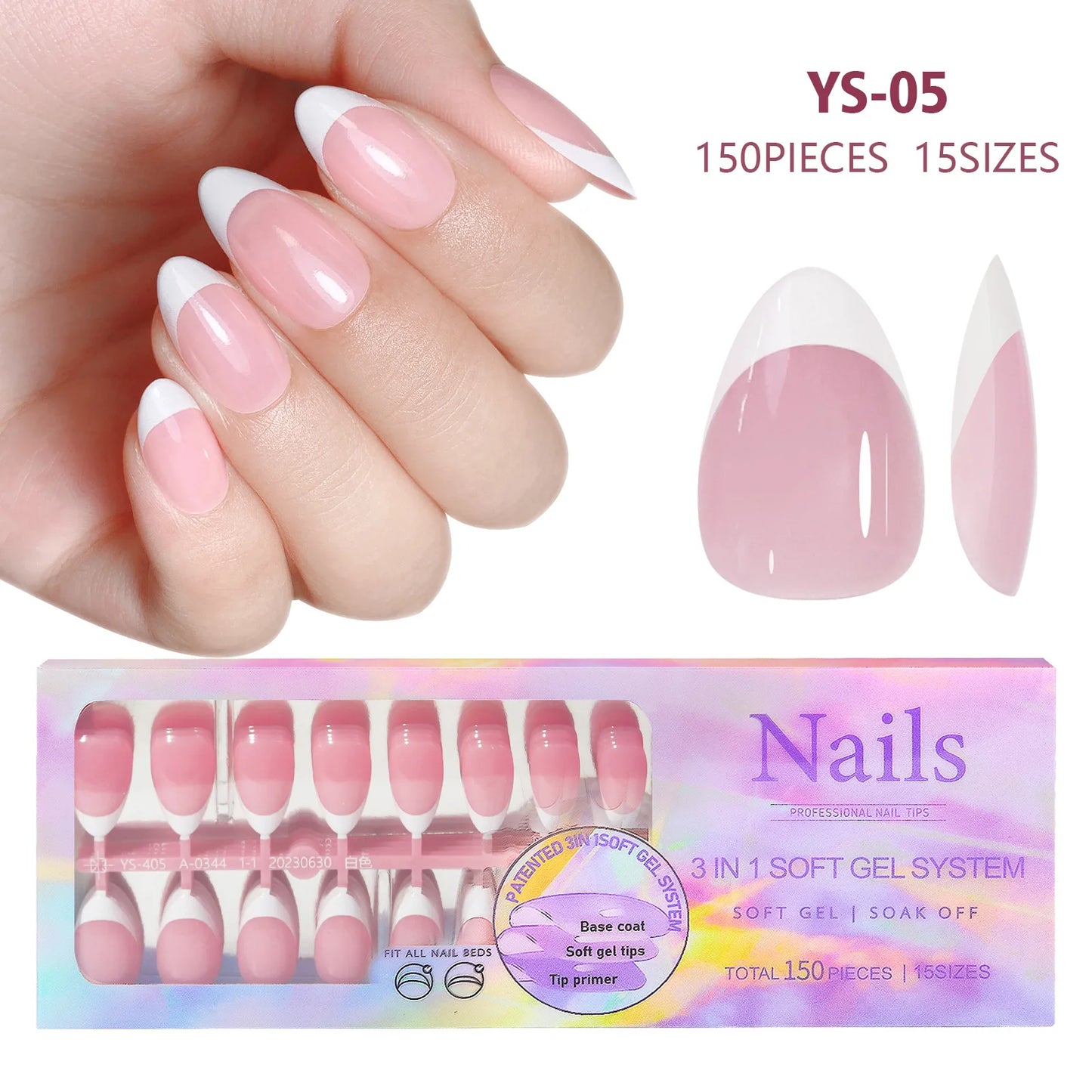 Nail Art Artificial 150 Pcs New Hot Selling Nail Art Products French Press on Nail Tips