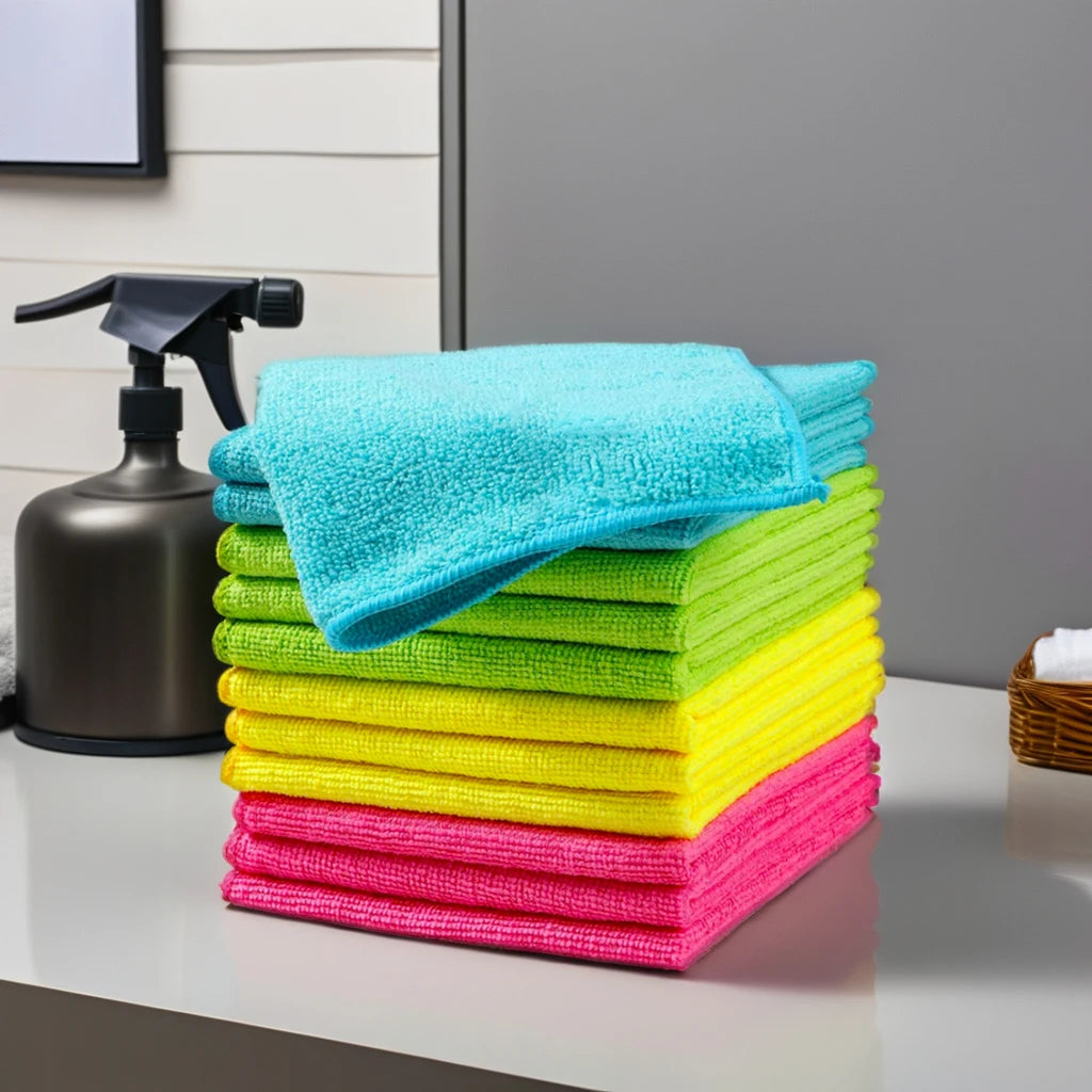 Microfiber Car Cleaning Cloths Quick-Dry Soft Absorbent Towels Lint Free for Cars House Kitchen Window Cleaning