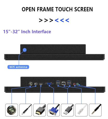 Computador tudo-em-um de alta qualidade, com ecrã táctil de 49 polegadas, ecrã IPS LED de alta definição integrado e processador Core i3, i5 ou i7, ideal para uso comercial.