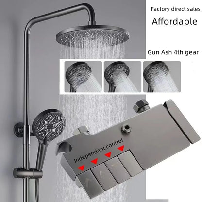 High Quality Full Brass Piano Key Shower Shower Set Bathroom With Airbrush Bathtub Shower Faucet