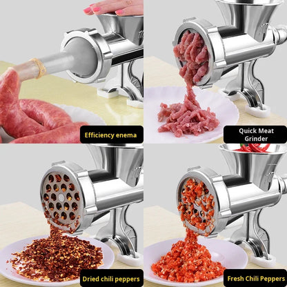 New Arrival Manual Meet Sausage Stuffer Household Meat Grinder Homemade Sausage Maker Multifunctional Chili Grinder Vegetable