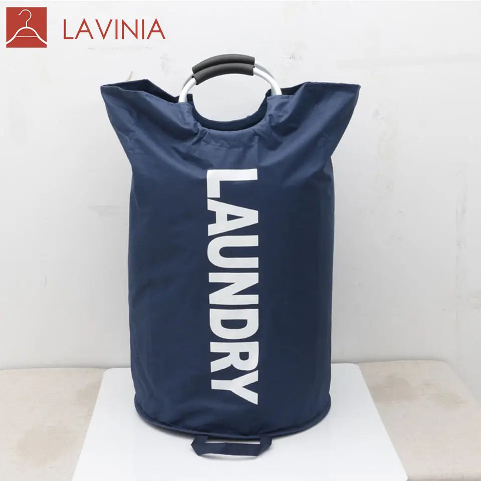 Lavinia Lightweight Home Storage Collapsible Fabric Laundry Hamper Laundry Bag Folding Laundry Basket
