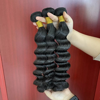 100% Remy Human Hair Bundles Indian Human Hair Extensions Loose Wave Beauty Products Natural Hair Extensions Straight