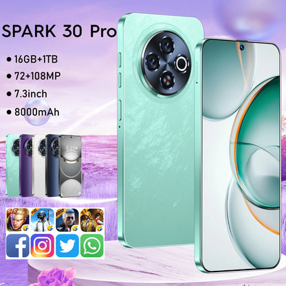 Hot Selling Tecno Spark 30 Pro 4G Smartphone with Original HD Screen and Dual SIM Card Android MTK Processor Used Mobile Phone