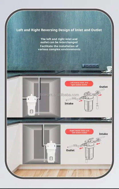 Easy to Install Whole House System Pre Water Filter with Filter element and Under Sink Filter