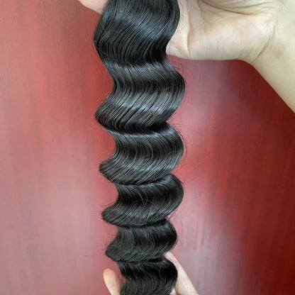 100% Remy Human Hair Bundles Indian Human Hair Extensions Loose Wave Beauty Products Natural Hair Extensions Straight