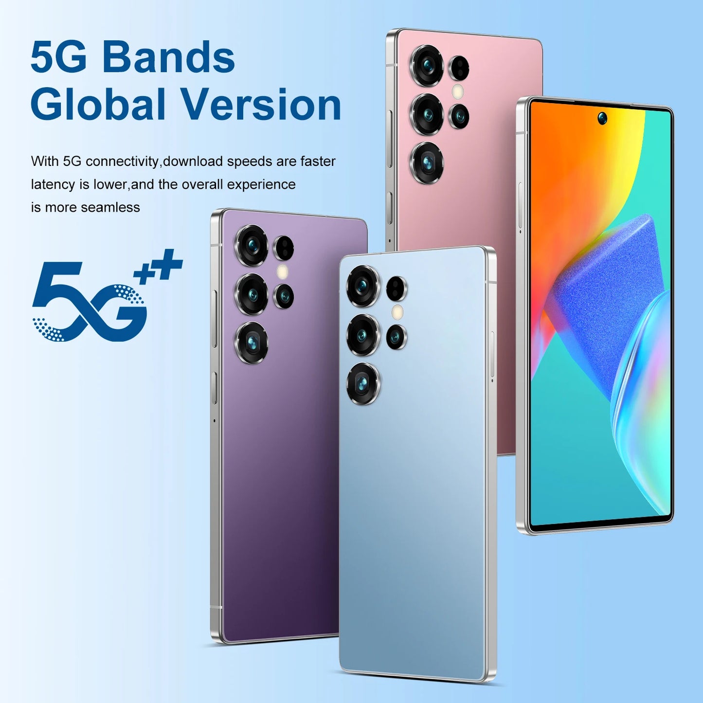 Factory Price S25 Ultra 16GB+1TB Android Big Screen phone  Dual SIM LTE Mobile Phone  Model S25 with Full HD Screen 108MP Camera