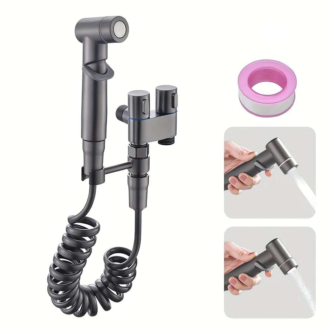 Premium Portable Bidet Sprayer Set with Adjustable Water Pressure for Modern Bathroom Bidet Toilet Use