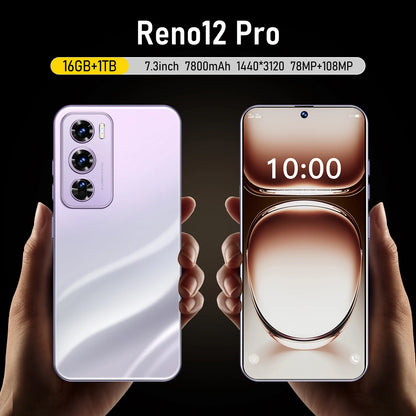 New Oppo Reno 12 Pro 80W Charge 7000mAh Battery 7.3inch Flat Screen 120Hz 50MP  Smartphone 5G