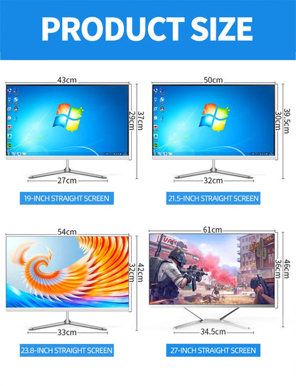 24"27''Inch Curved 8gb16gb32gb Ram 512 Gb Ssd Core I7 I5 I3 Processor All in One Computer Desktop All in One Pc for Supermarket