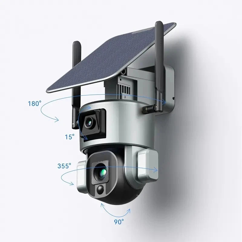 WZ-Y5 4G 4K Solar Powered Cctv Camera 4G 10x Zoom Network Sim Card Surveillance Home Security Floodlight Camera