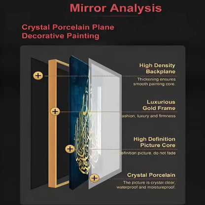 Modern Living Room Sofa Porch Decorative Painting Aluminum Alloy Set with Diamonds Crystal Porcelain Painting Home Decoration