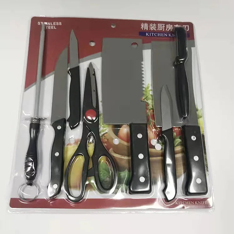 Stainless Steel Kitchen Knives Set Tools Forged Kitchen Knife Scissors Ceramic Peeler Chef Slicer Nakiri Paring Knife Gift Case