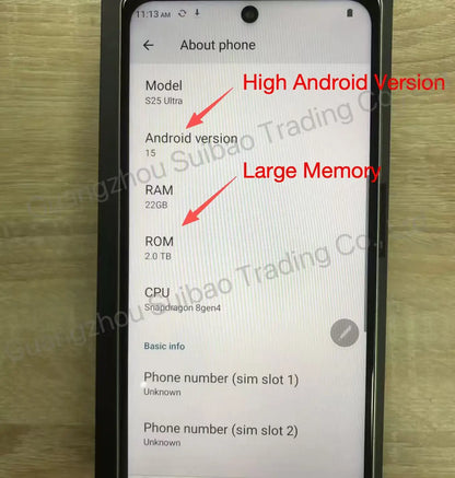 New S25 Ultra 22GB+2TB S25 ultra Smartphone 7.3 Inch 5g Big Screen Android 15 Cell Phone High Quality S25 ULTRA Mobile Phones