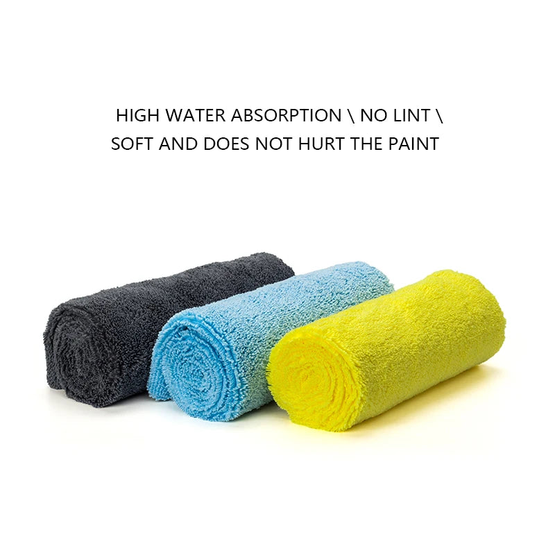 KLCB High-Low Coral Fleece Edgeless Car Wash Towel  Absorbent and Lint-Free Car Interior Cleaning