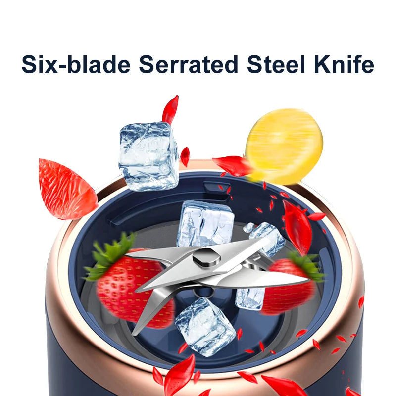 LOVFE 400ml Usb Rechargeable Electric Personal Blender Mini Portable Blender for Fresh Juice Juicer