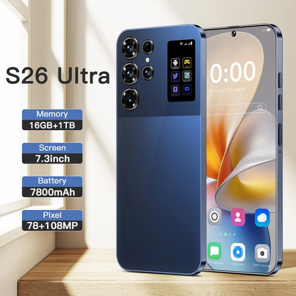 Original S26 Ultra 7.3 Inch 16GB+1TB 5G Smartphone 72+108MP HD Camera Dual Card 5G Android 14.0 100W Unlocked Cellphone Spanish