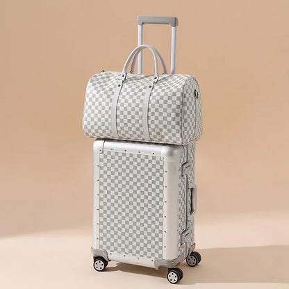 New Arrival Aluminum Spinner Suitcase Set with Pull Rod and Password Lock for Business Travel Carry on Suitcase Luggage