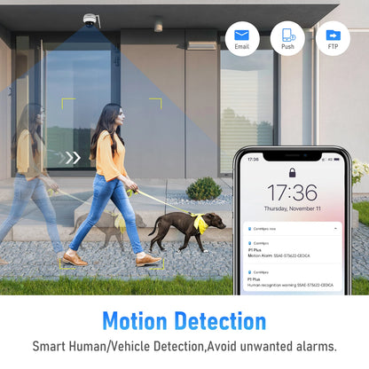 JideTech 2MP WiFi  PTZ CCTV 5X Optical Zoom Dome IP Camera  IP66 Waterproof 2.7-13.5mm Lens IR Night Vision 30m Support FTP