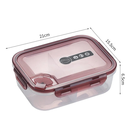 School Office Reusable Microwaveable Meal Prep Food Storage Container BPA-free PP 3 Compartment Plastic Bento Lunch Box for Kids