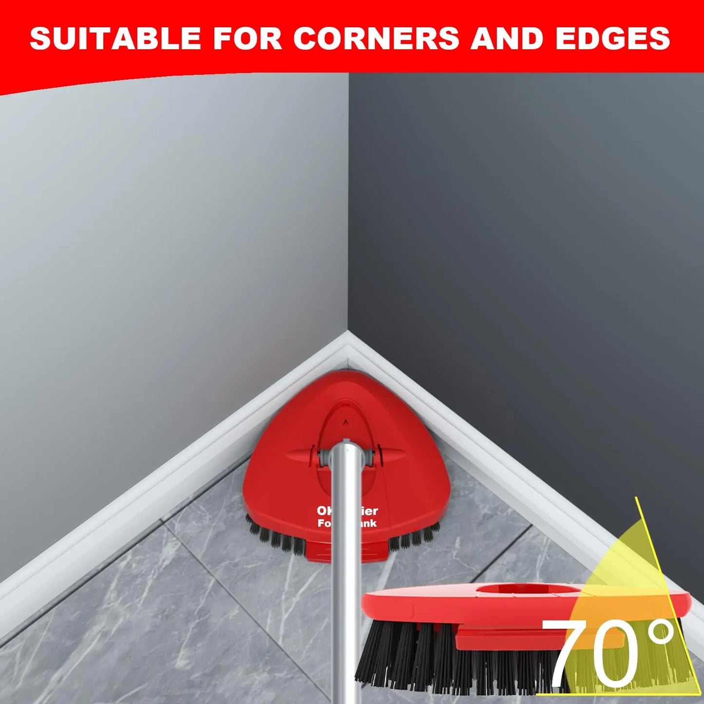 2PCS Non-Scratch Upgrade Floor Scrub Brush Heads for Multi-Surface Cleaning Tool for Vileda EasyWring Drop Shipping Available