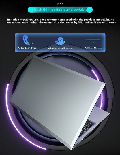 High Configuration Factory Direct Win11 10 Large Capacity 14.1 Inch Laptop 4000mah N3050 New Gaming Laptops for Business