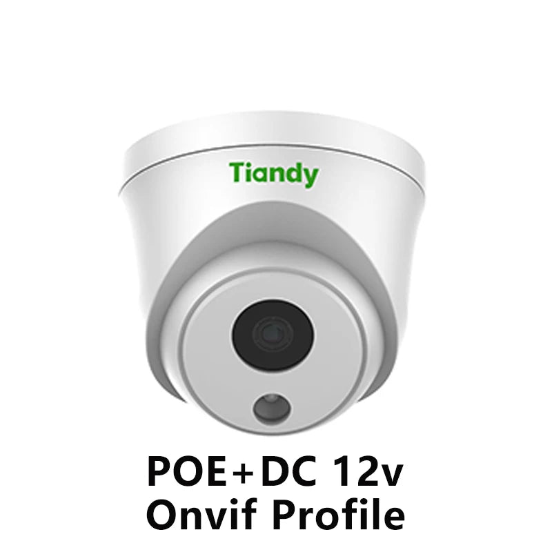 Tiandy  POE AK 2MP Fixed Turret Camera IR Night 1920x1080 TD-C23HN 2.8mm/4mm for HIKVISION Support for ONVIF DC12V
