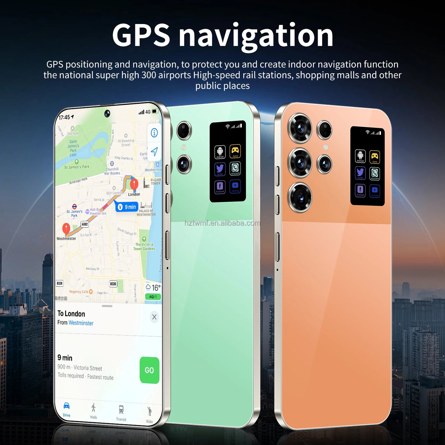 Smartphone Android 15 S25 Ultra de alta qualidade, ecrã de 7,3 polegadas, 22 GB + 1 TB, 5G, desbloqueado, dual SIM, câmara traseira de 108 MP, grande sucesso de vendas, venda por grosso global.