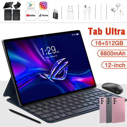 New Generation Tablet 12Inch Tab Ultra Android MTK 10 Core 5G & WIFI