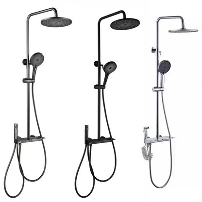 High Quality Full Brass Piano Key Shower Shower Set Bathroom With Airbrush Bathtub Shower Faucet
