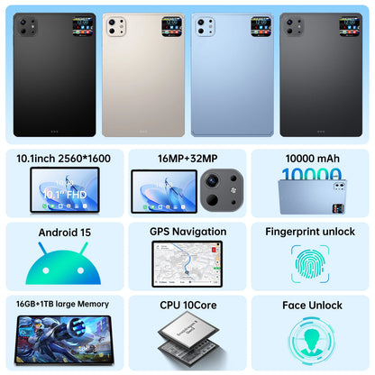 Hot Selling 10.1 Inch Pad Pro 13 Octa Core Android 15 Ram 8gb Rom 128Gb Tablet With Sim Card Business Tablet for Professional