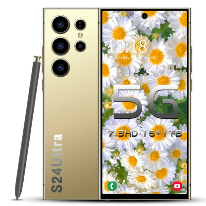 2025 NEW Cellphone Original Unlocked Dual Card 5G Smart Phone HD 5G Cellphone Android 14 S24 Ultra 16GB+1TGB Smartphone