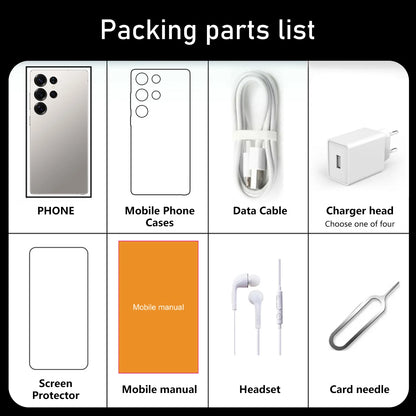 Factory Price S25 Ultra 16GB+1TB Android Big Screen phone  Dual SIM LTE Mobile Phone  Model S25 with Full HD Screen 108MP Camera