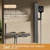 High Quality Wall Mounted 2 Function Brass Shower Hot and Cold Mixer Bathroom Piano Waist Spray Shower Set