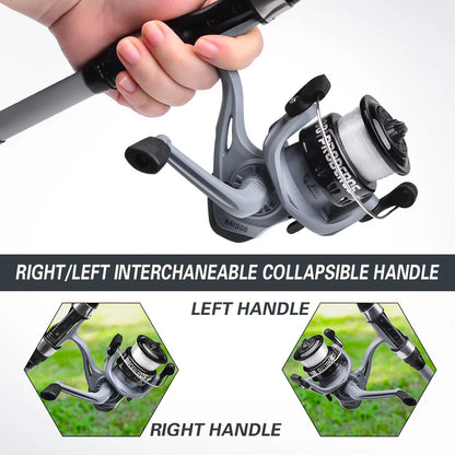 New 1.8m Glass Fiber Telescopic Pole Fishing Rod Reel Combo Kit Bass Fishing Tackle Set for Carp Bottom Fishing