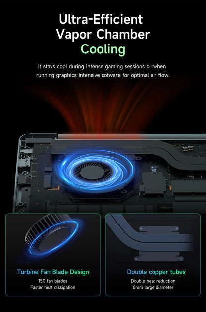 Laptop amd R7-6800H Computer 15.9 Inch 2.5K HD 32GB DDR5 512GB 1TB SSD Ordinateur Portable Gaming Laptop