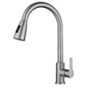 Non-Metallic Pull Down Single Lever Kitchen Mixer Kitchen Sink Faucet Water Filters With 2 Handles, Chrome
