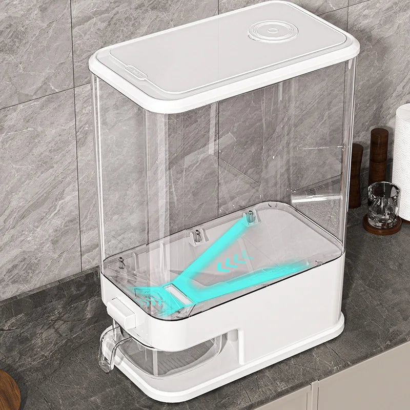 Large Capacity Press-Type Storage Box for Rice Flour Cereals Household Insect-Proof Moisture-Proof Food Grade Sealed Tank