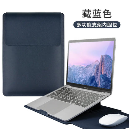 Factory Price 3 In1 Laptop Bag with Stand Mouse Pad for 11 12 13 14 15 16 Inches PU Leather Notebook Cover Laptop Sleeve Case