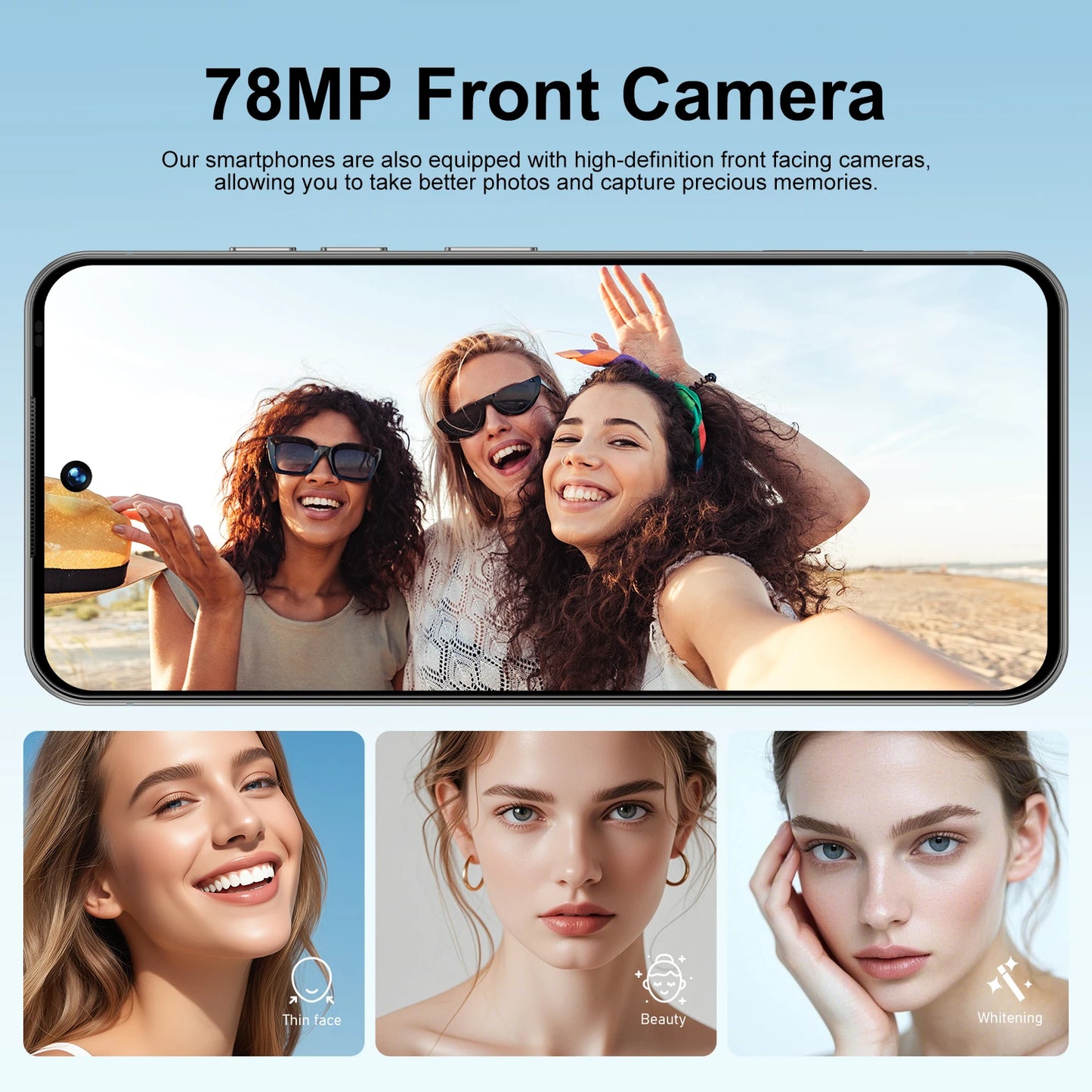 2025 New Arrival Original I17 17 Pro Max 5G Smartphone 144Hz 7.3 Display 108MP Rear Camera 16GB+1TB Storage Deca Core MTK
