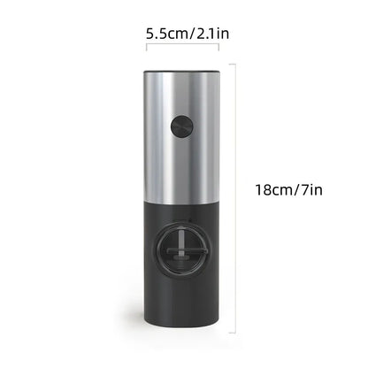 1Set Electric Salt and Pepper Grinder Set With Storage Base Spice Bottle Black Mill Pepper Grinder