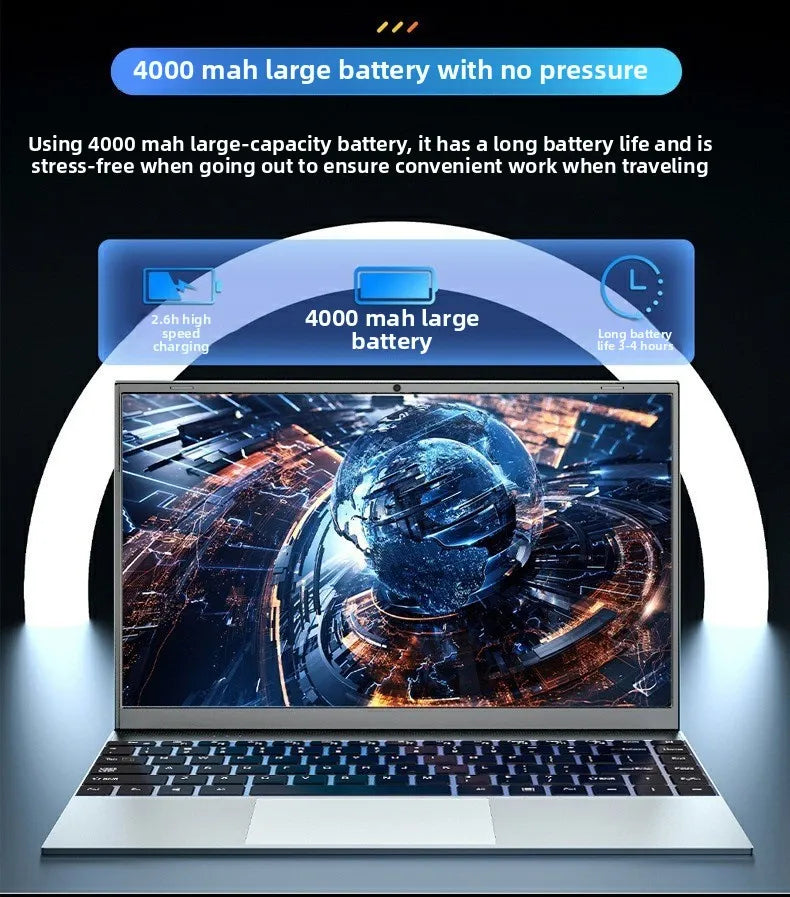 High Configuration Factory Direct Win11 10 Large Capacity 14.1 Inch Laptop 4000mah N3050 New Gaming Laptops for Business