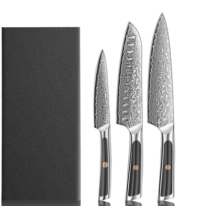 High-end Damascus Kitchen Knife Set Vegetables Fruit Slicer Chef Peeling Carving Sashimi Utility Paring Slicing Knives