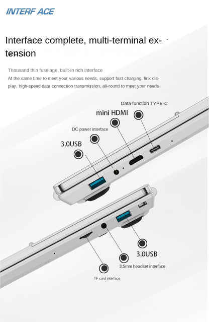 Factory Direct 14-Inch IPS Touch Screen 2-in-1 PC Tablet Light Portable Intel SSD Home Laptop New Cross-Border Wholesale English