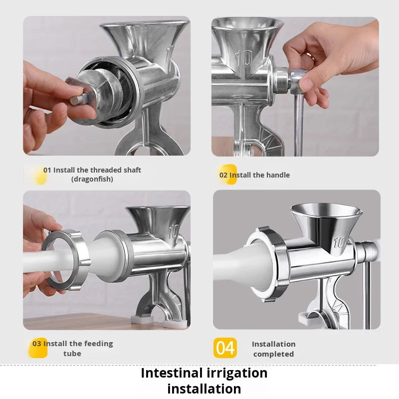 New Arrival Manual Meet Sausage Stuffer Household Meat Grinder Homemade Sausage Maker Multifunctional Chili Grinder Vegetable