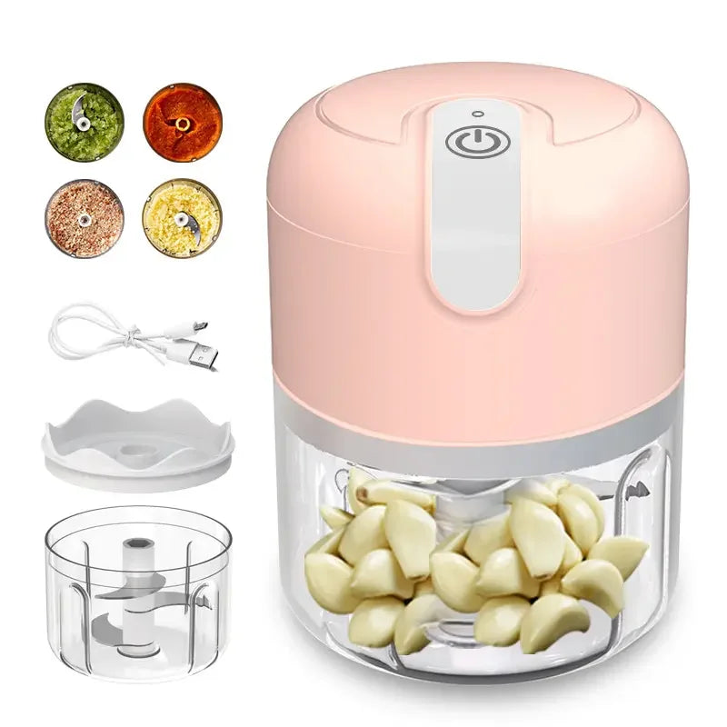 B97-0089 Fruit & Vegetable Tools USB Mini Meat Grinders Cordless USB Electric Onion Garlic Chopper Food Chopper Mincer