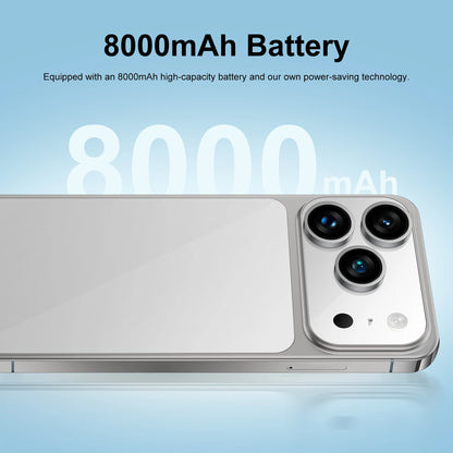 2025 New Arrival Original I17 17 Pro Max 5G Smartphone 144Hz 7.3 Display 108MP Rear Camera 16GB+1TB Storage Deca Core MTK